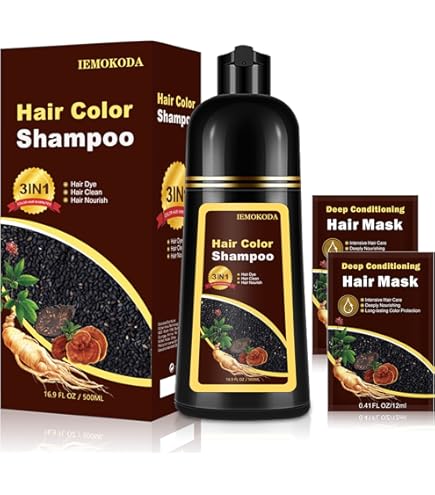 Amazon.com : Yocisku Chestnut Brown Hair Dye Shampoo 3 in 1 for